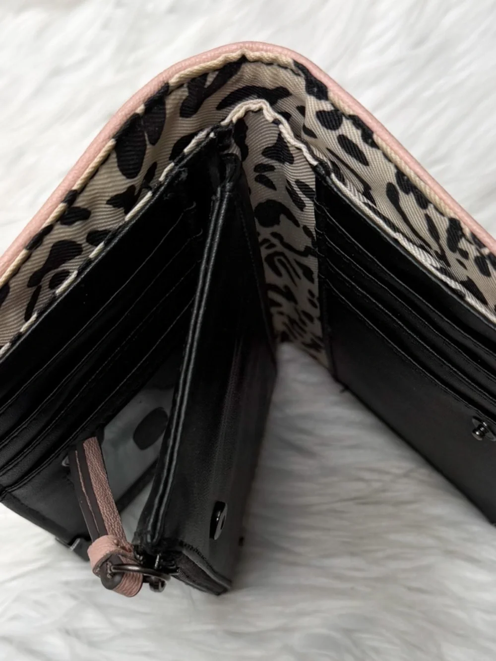 Jessica Simpson Blush Pink Zip Wallet Faux Leather Minimalist Clutch